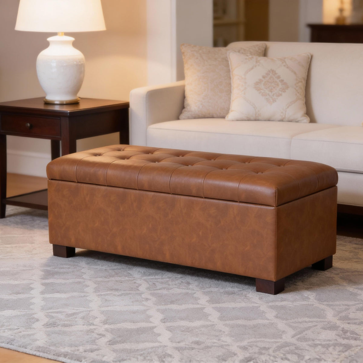 46" Tufted Storage Bench P2655