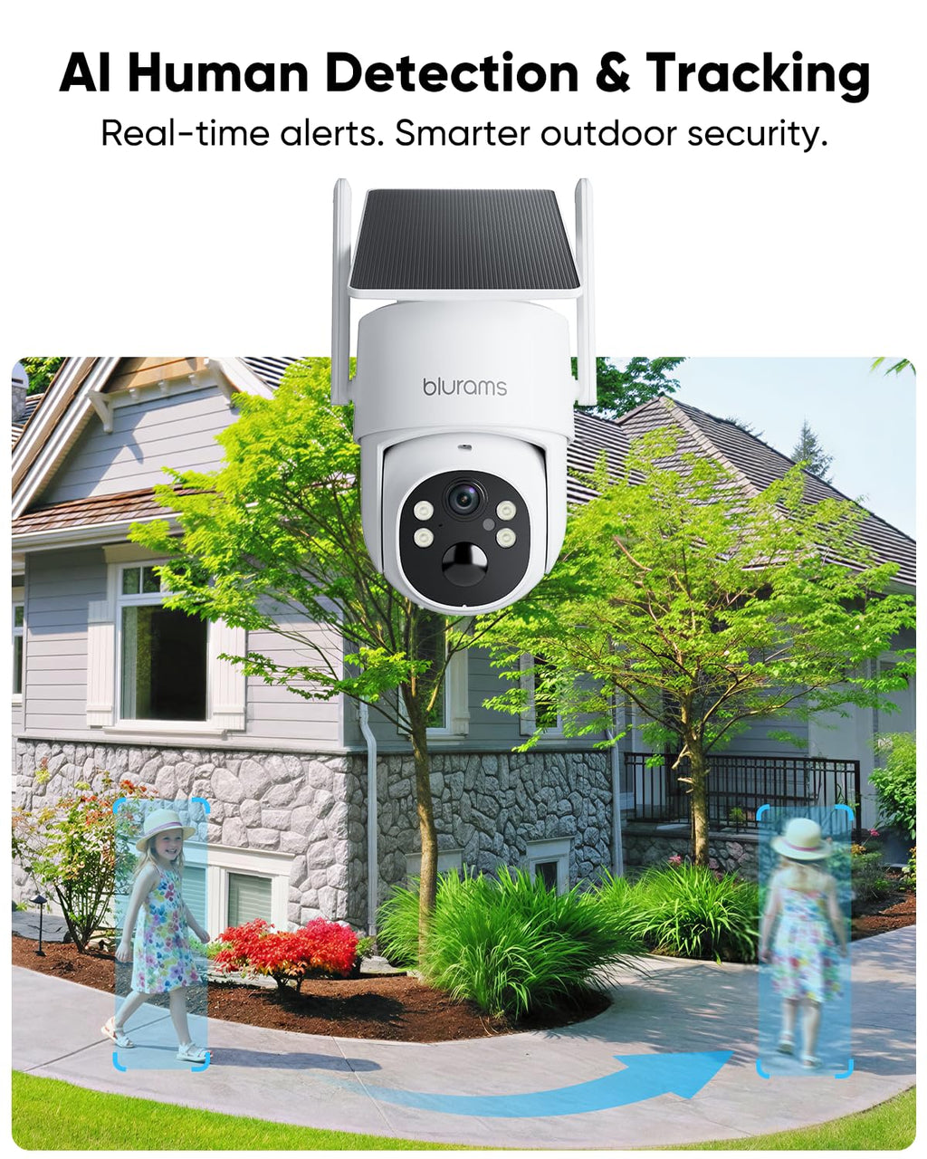 4MP Pan/Tilt Wireless Outdoor Security Camera with Solar Panel S607131