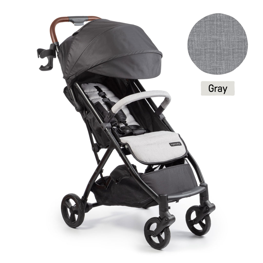 Compact Fold Stroller with Oversized Canopy and Extra-Large Storage, Gray R22375
