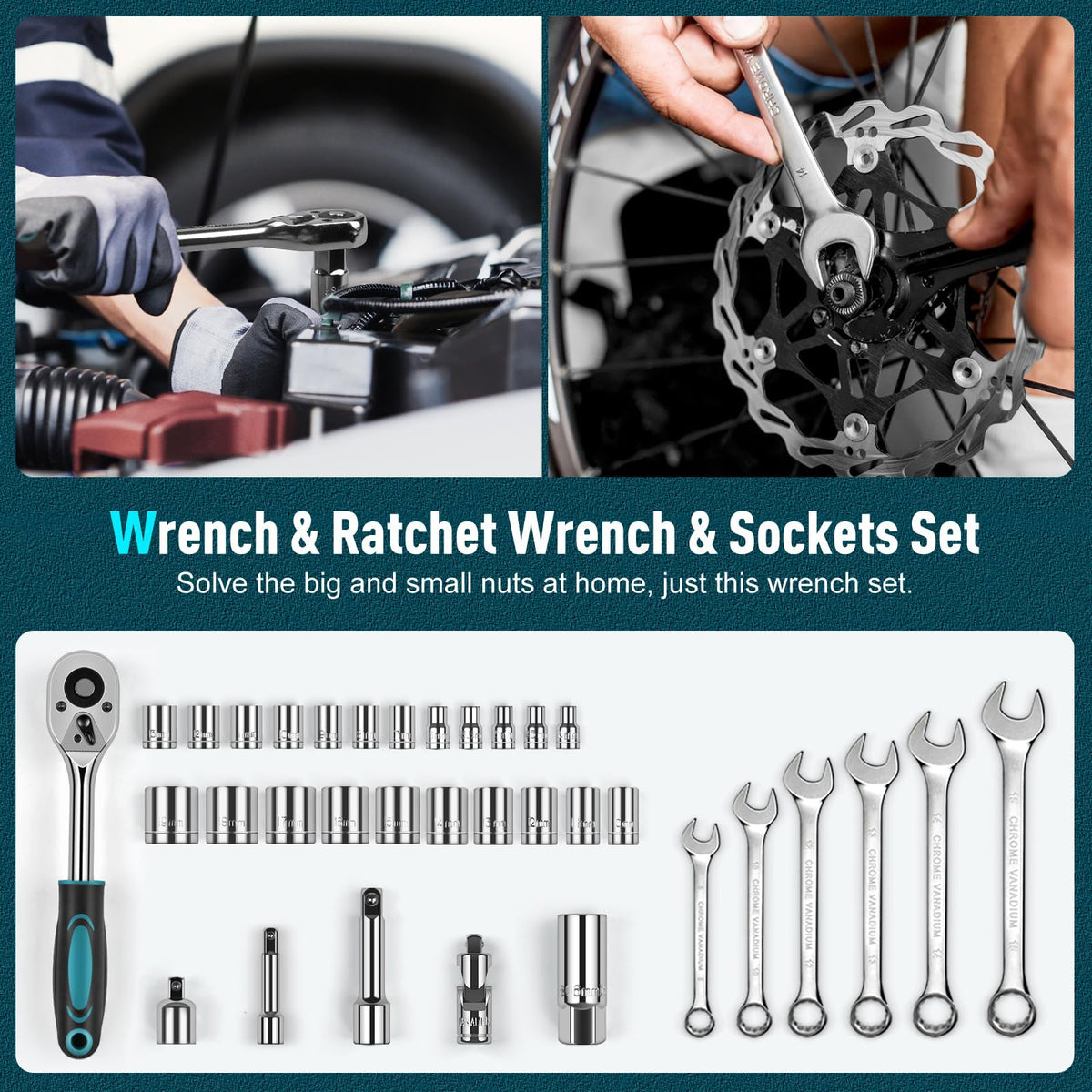 379 Pcs Portable Home and Auto Tool Kit with Drawer Blue Z842371