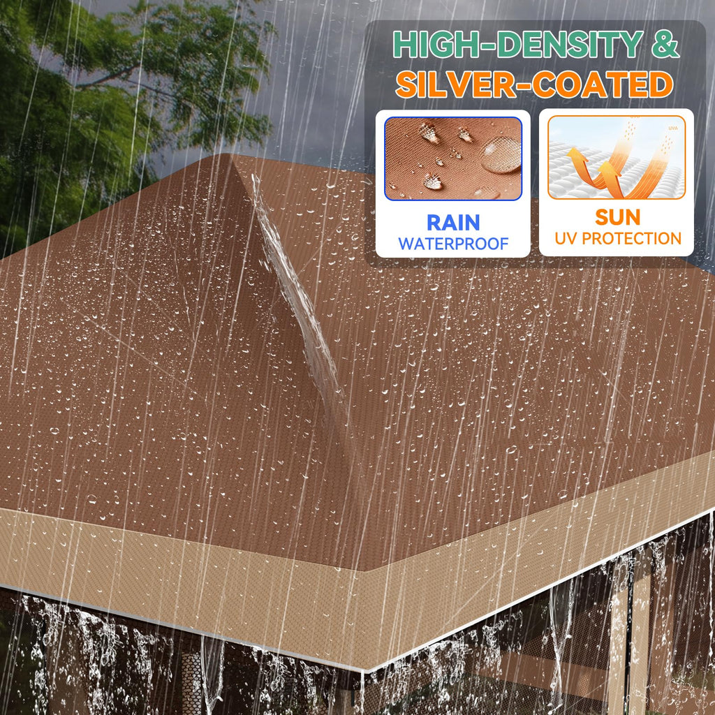 12x20 Pop Up Gazebo with Mosquito Netting W3541
