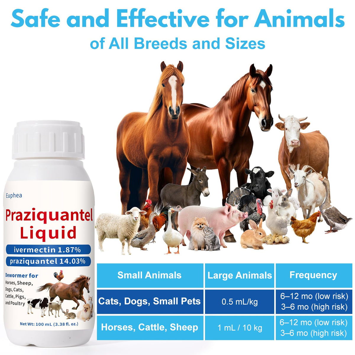 Praziquantel Dewormer 100 mL W5945
