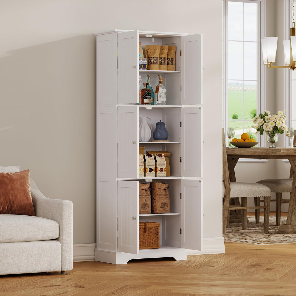 63.2" Tall Bathroom Storage Cabinet with 6 Doors W180930