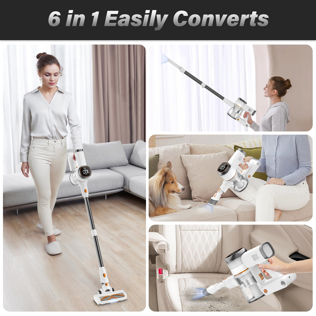 Cordless Stick Vacuum Cleaner 40000Pa Lightweight Handheld T678