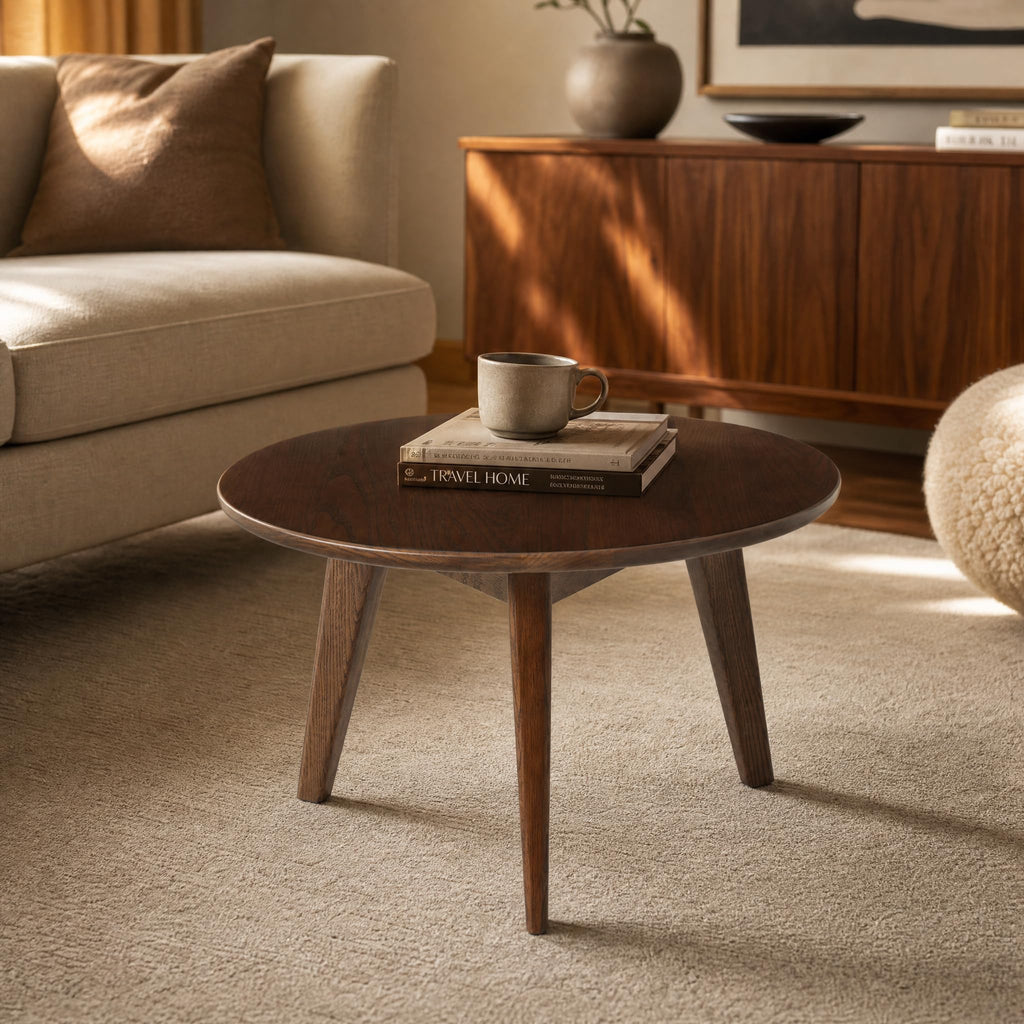Solid Wood Round Coffee Table Y839