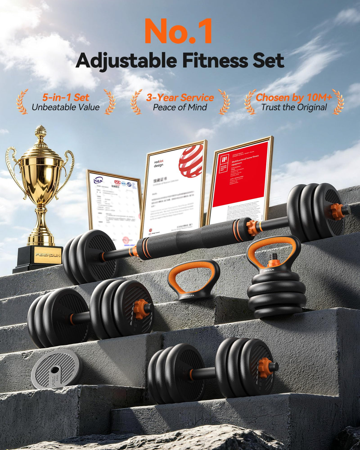 Adjustable Dumbbells Free Weight Set with Connector I4738