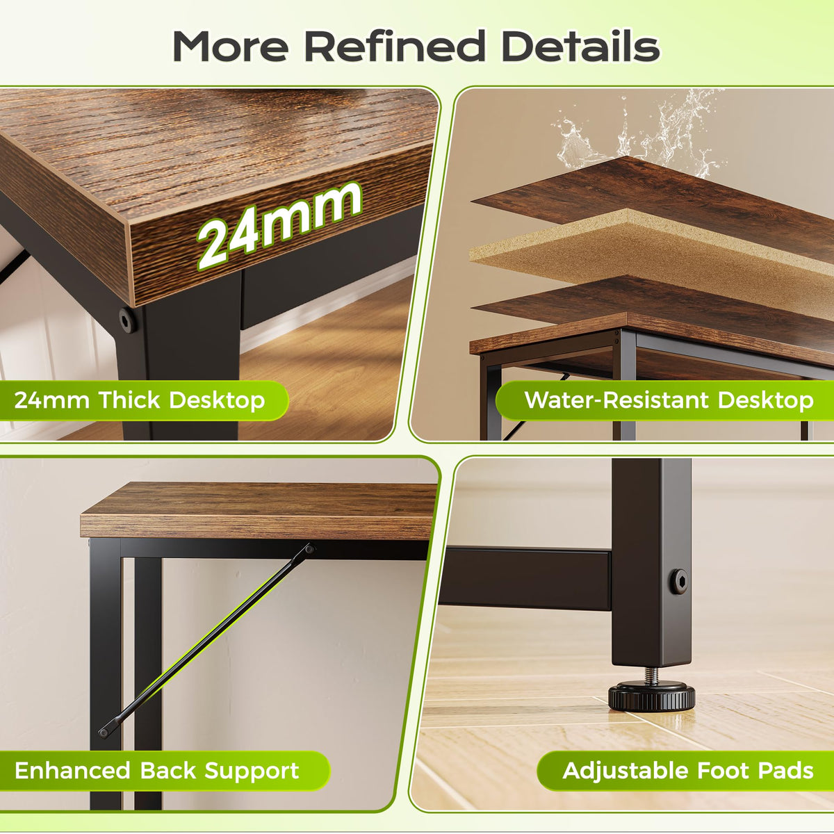 53" L Shaped Computer Desk with Outlets N88967