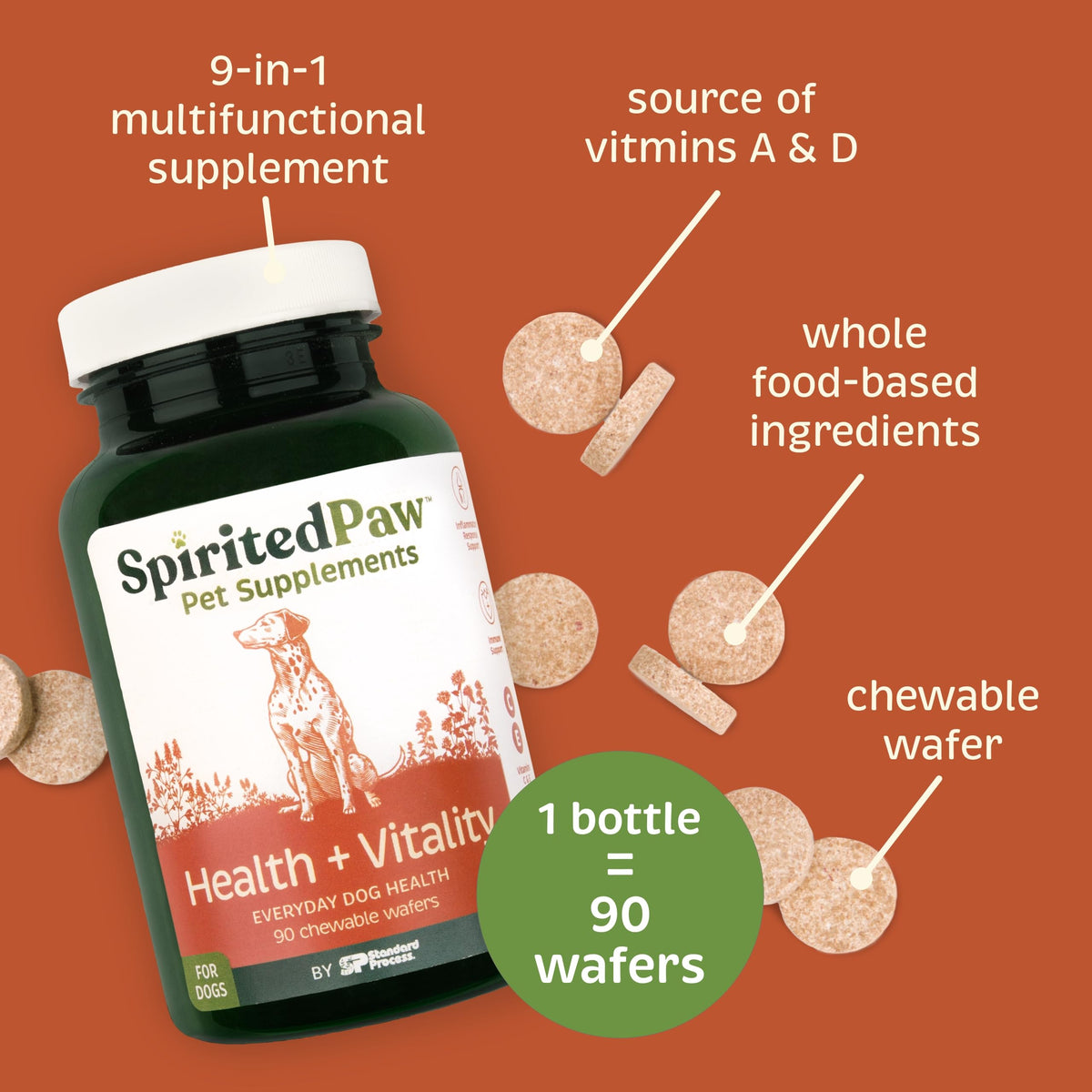 Pet Health Bundle - Dental & Multifunctional Support for Dogs - 165 g Powder & 90 Wafers K468