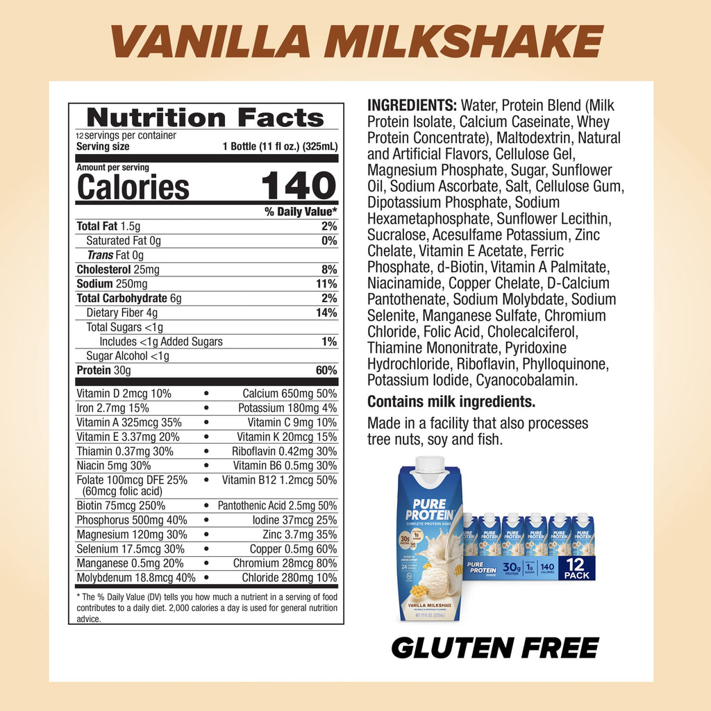 Vanilla Protein Shake, 30g Complete Protein C9372