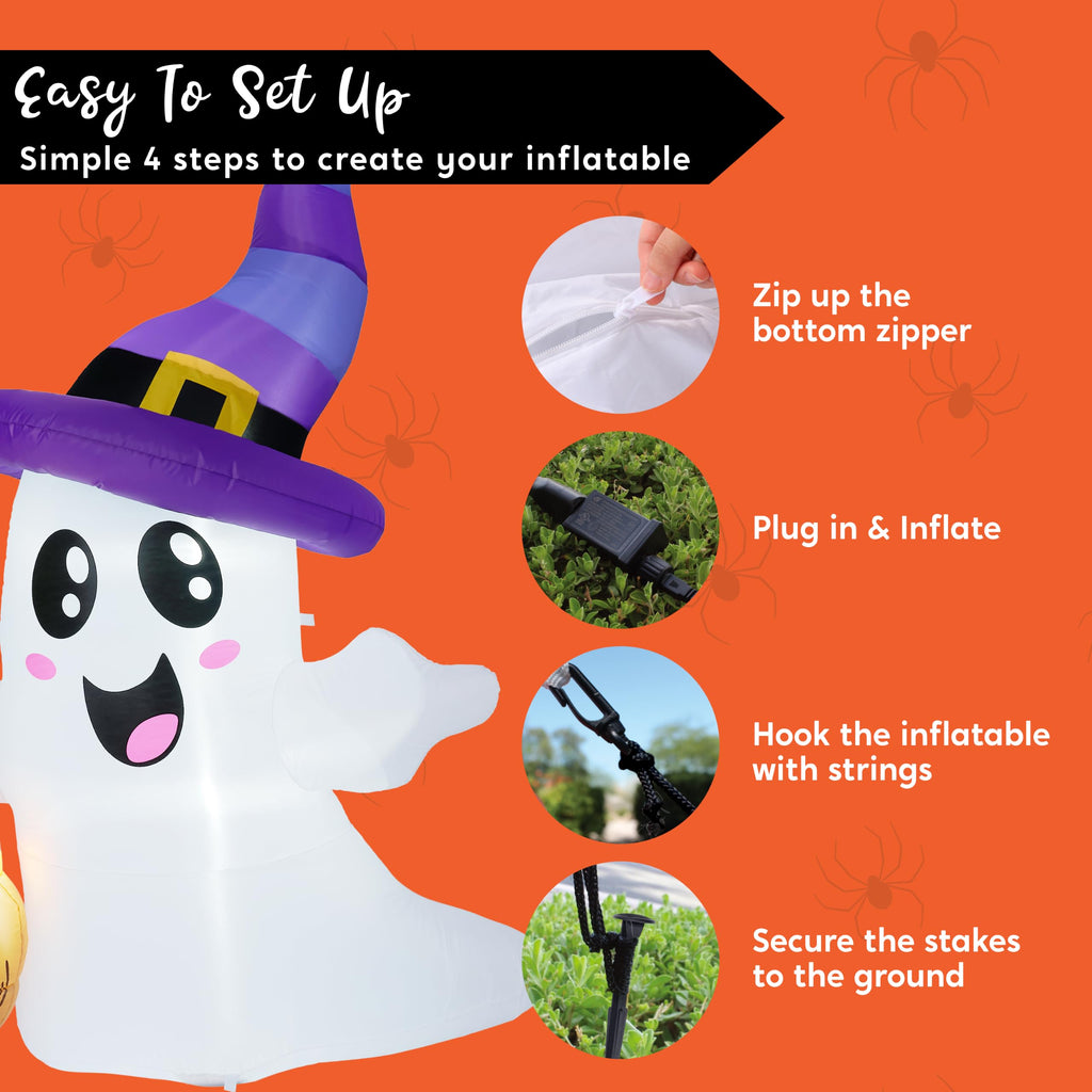 Halloween Inflatables Ghost Outdoor Decorations with LED P2392