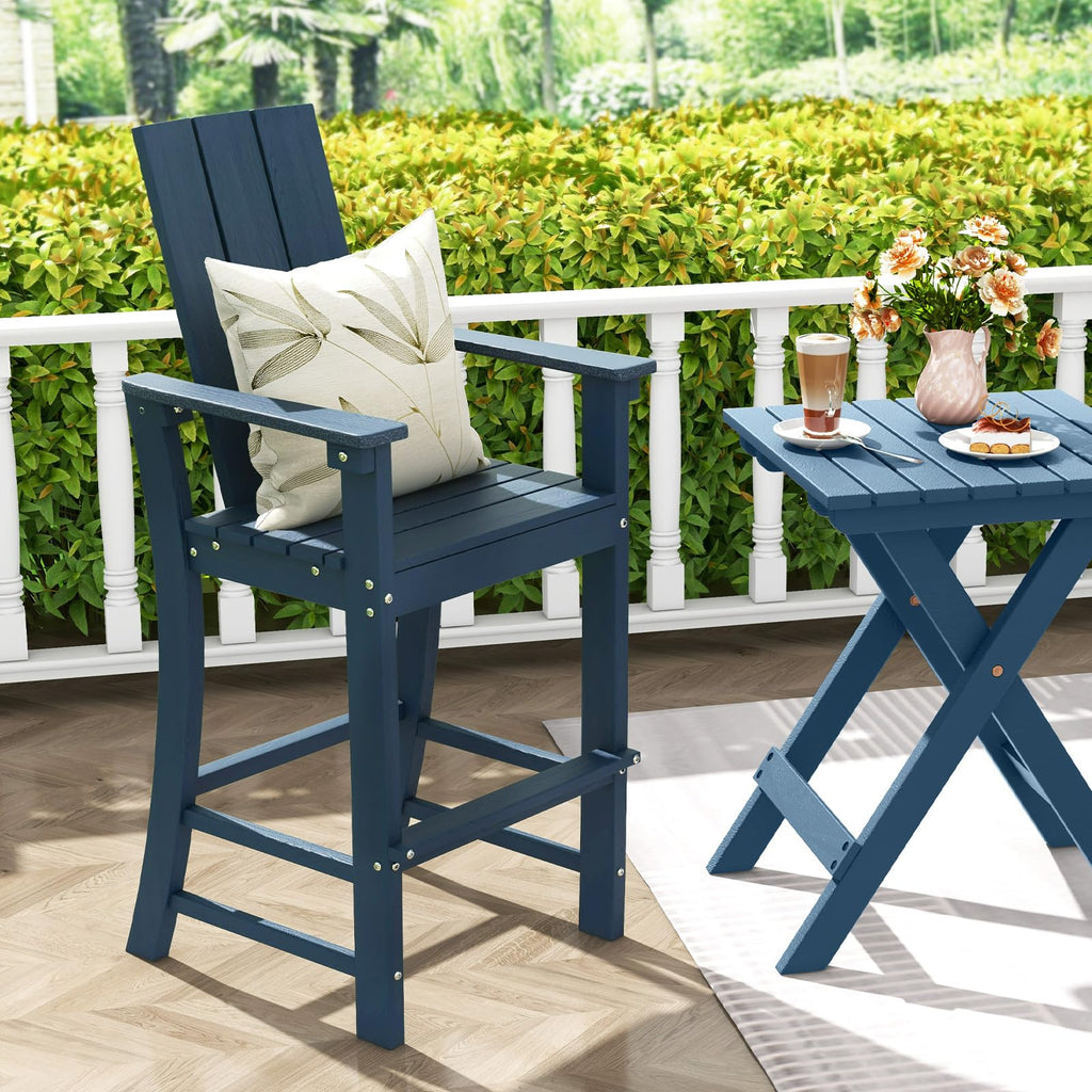 52” Tall HDPE Adirondack Chair Set of 4 Navy K84220