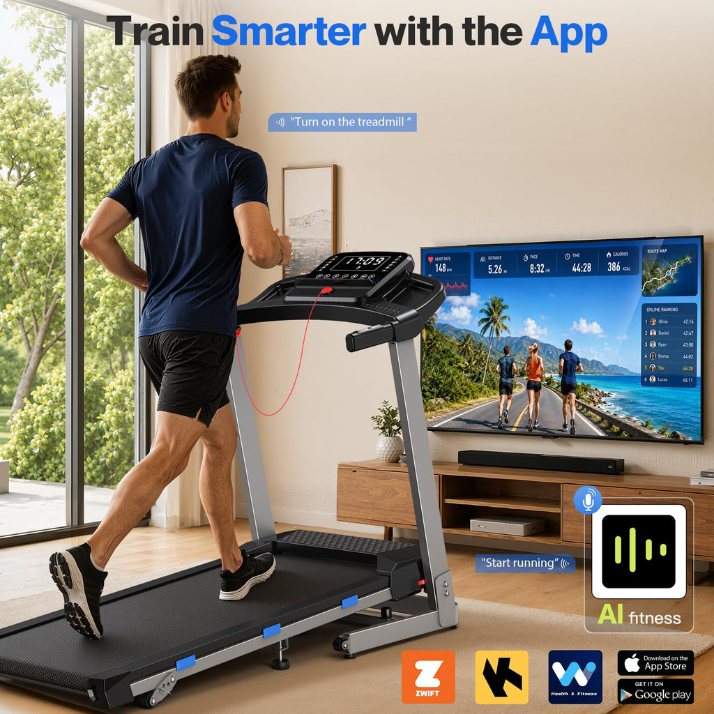 Foldable Treadmill with 10% Incline 400 LBS Capacity P515554