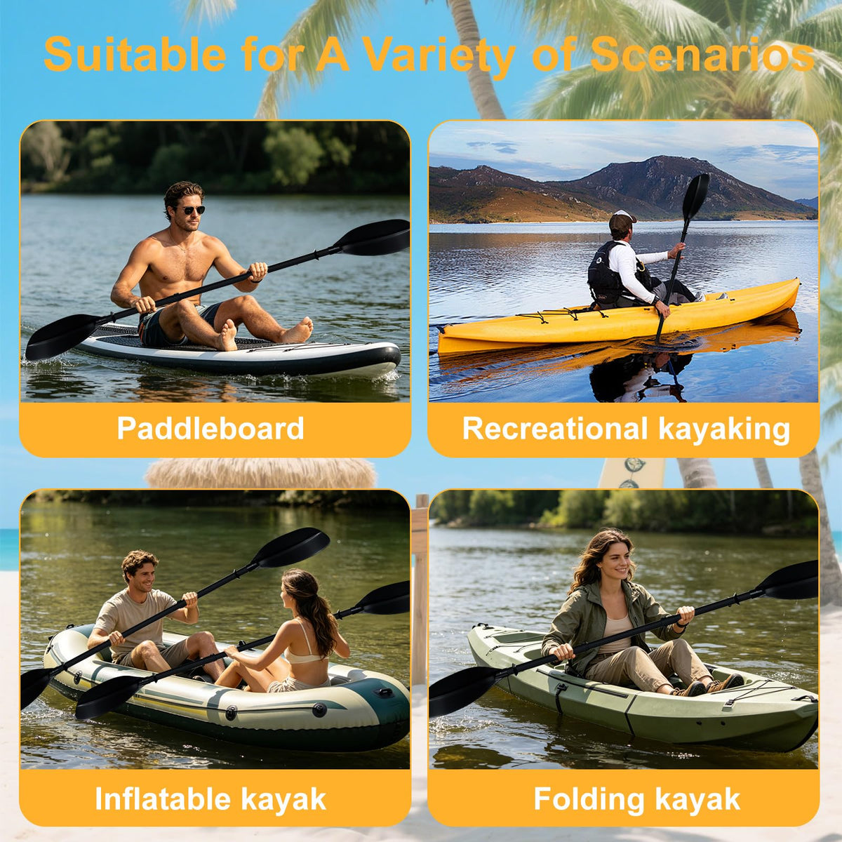 Adjustable 60-90 Inch Kayak Paddle T632