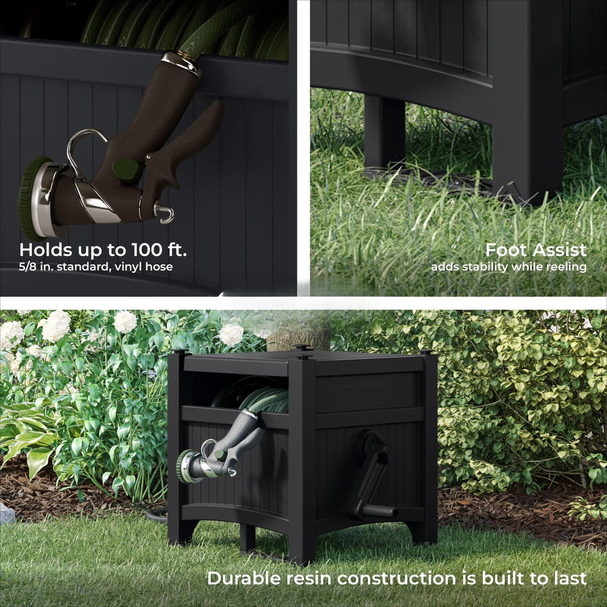 Garden Hose Reel Storage Cabinet J41108