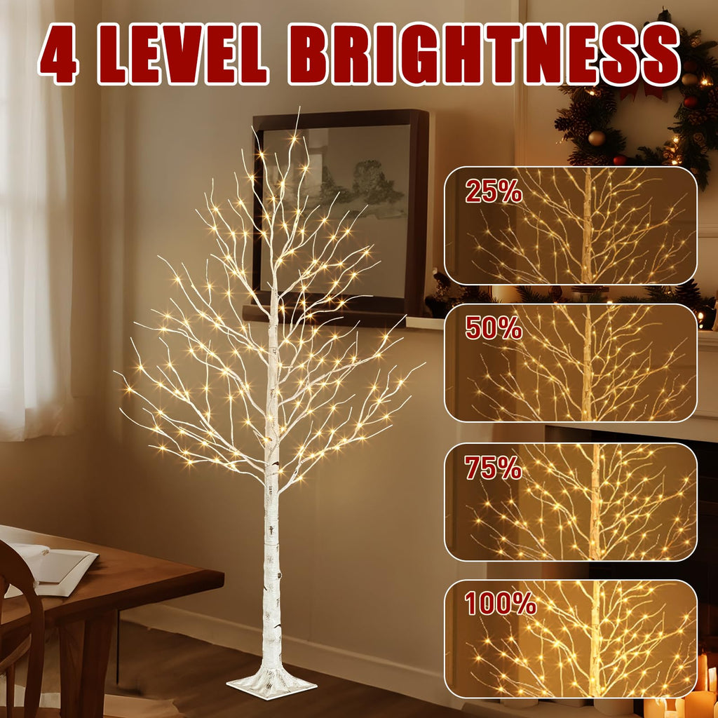 6ft Lighted Birch Tree J877510