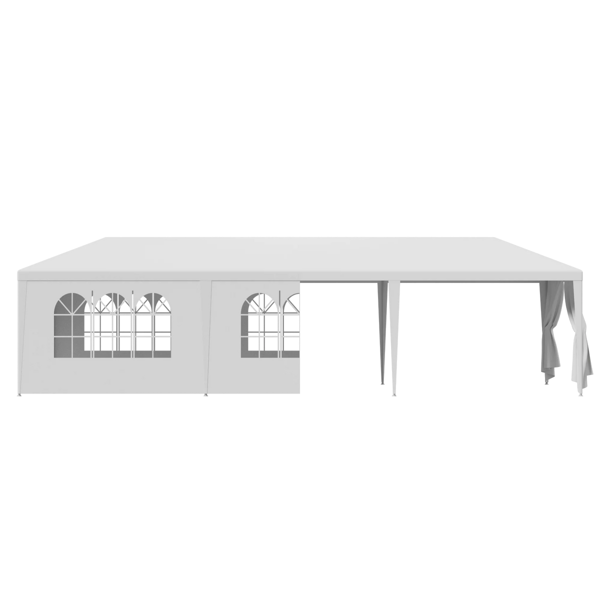 10'x30' White Outdoor Gazebo Canopy Tent with 8 Removable Walls P62338