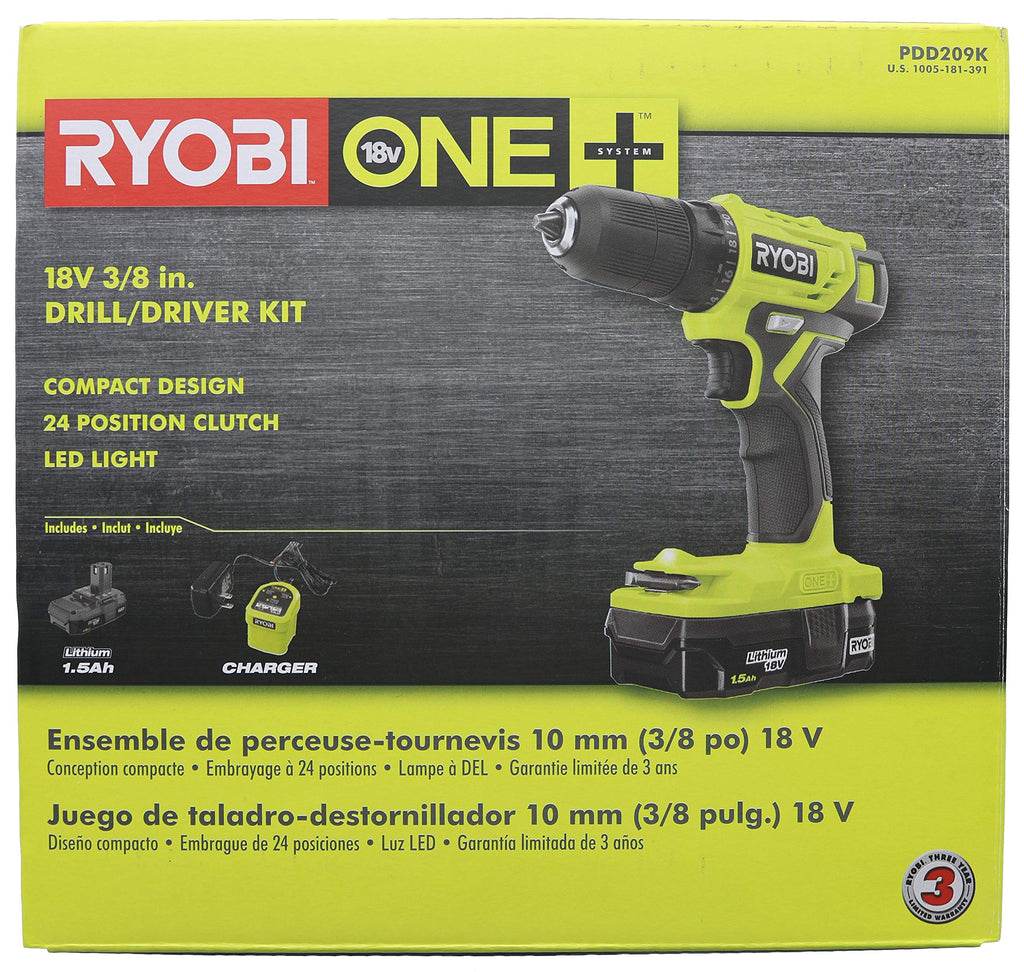 18-Volt Cordless 3/8 in. Drill/Driver Kit with Battery and Charger F780099