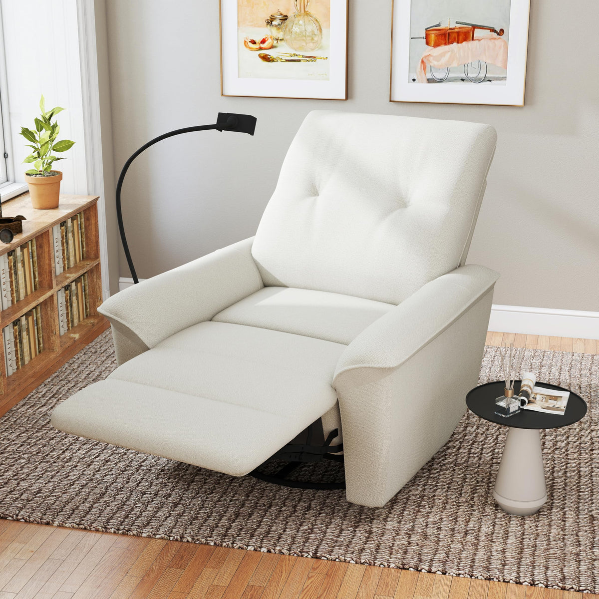 Power Swivel Rocker Recliner Chair with Phone Holder and USB Ports X846