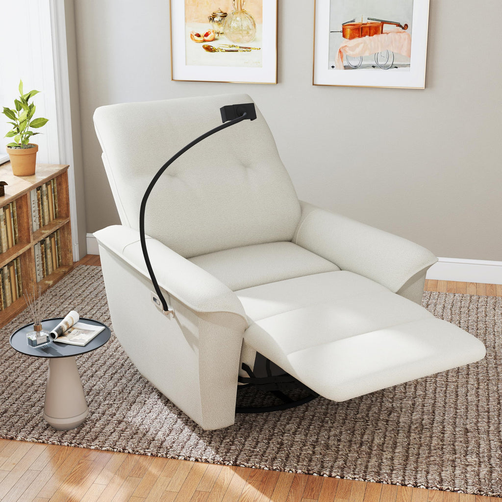 Power Swivel Rocker Recliner Chair with Phone Holder and USB Ports X846