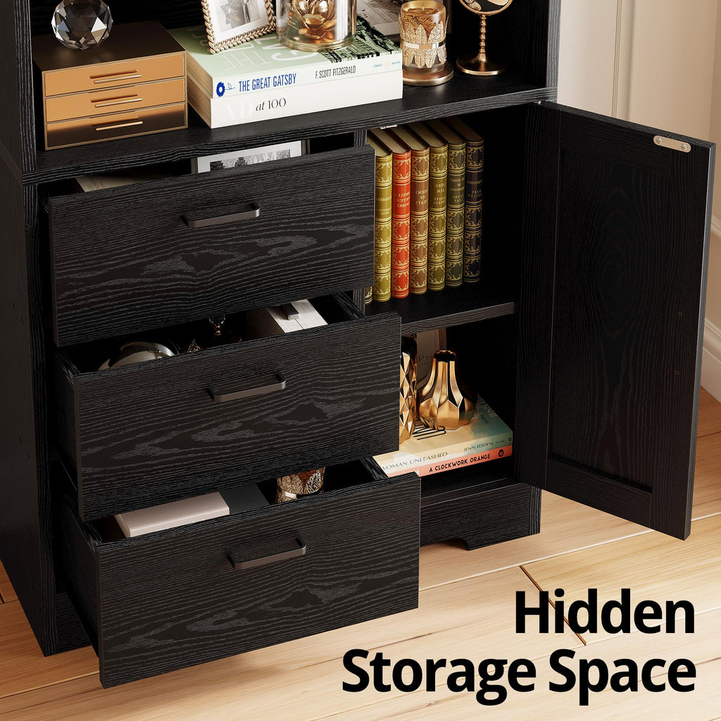 71 in Bookshelf with Doors and Drawers C4283