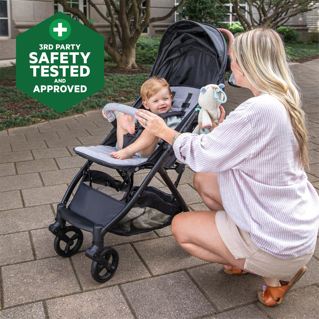 Compact Fold Stroller with Oversized Canopy and Extra-Large Storage, Gray R22375