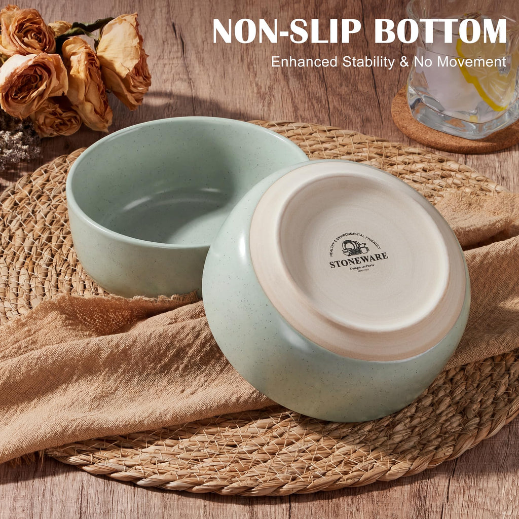 Ceramic Soup Bowls Set of 4, 27oz Multicolor M7349