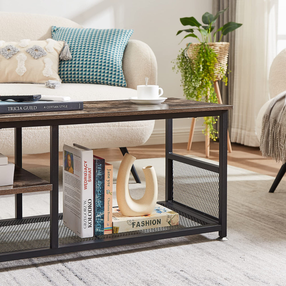Brown 3 Tier TV Stand up to 80 Inch R52388