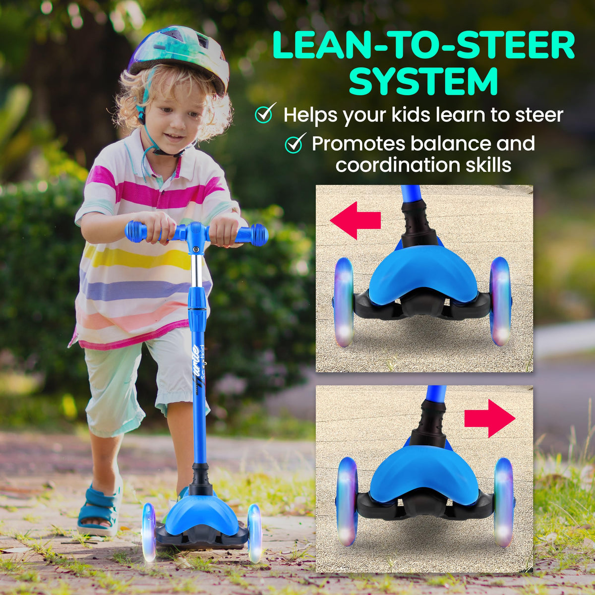 3 Wheel Kids Scooter with LED Wheels K718