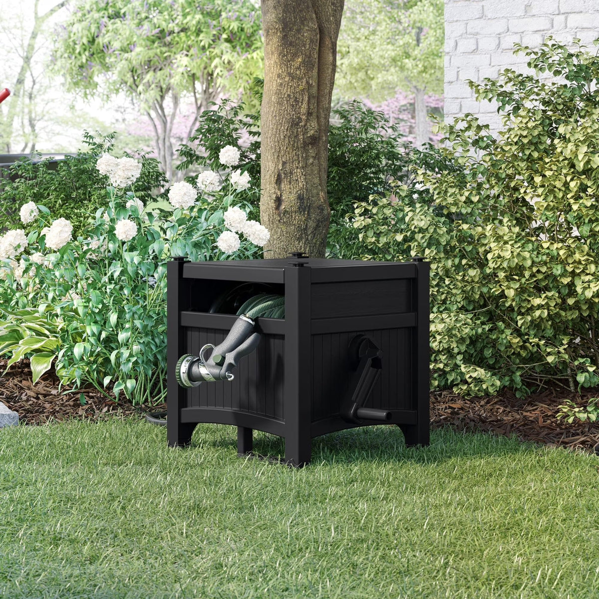 Garden Hose Reel Storage Cabinet J41108