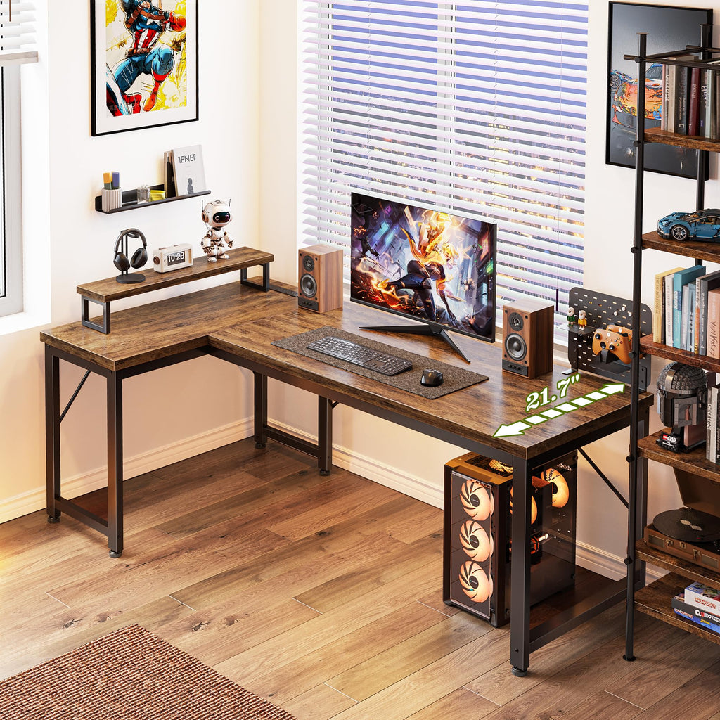 53" L Shaped Computer Desk with Outlets N88967
