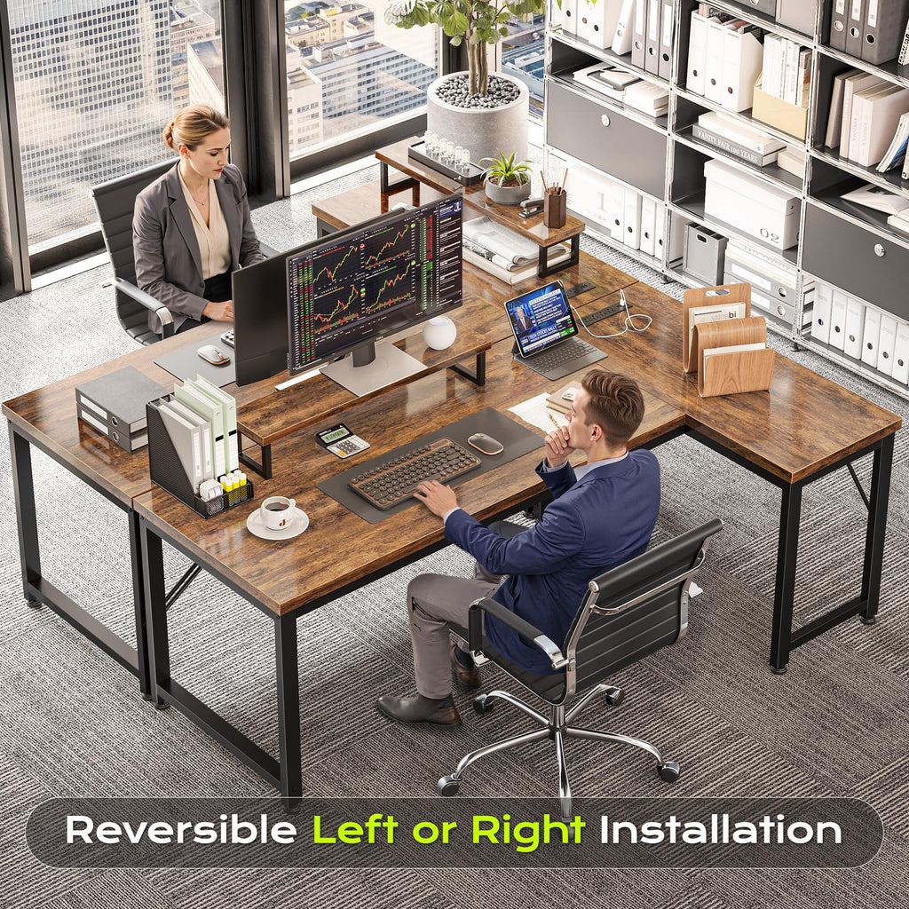 53" L Shaped Computer Desk with Outlets N88967