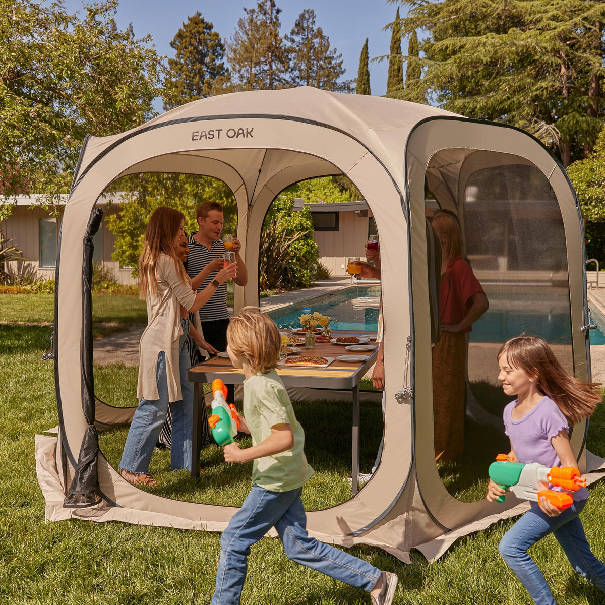 Pop-Up Screen House Tent 12 x 12 FT with Carry Bag B47123