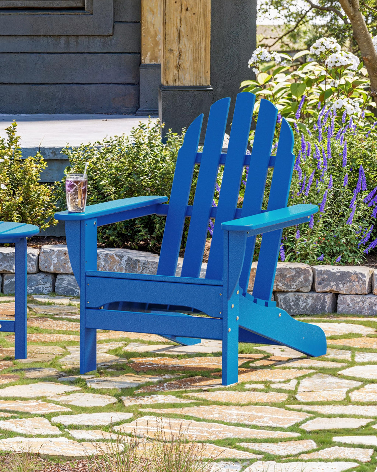 Pacific Blue Outdoor Adirondack Chair P29937