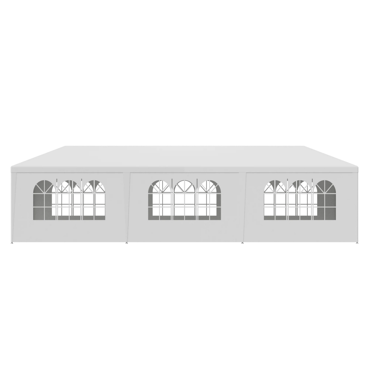 10'x30' White Outdoor Gazebo Canopy Tent with 8 Removable Walls P62338
