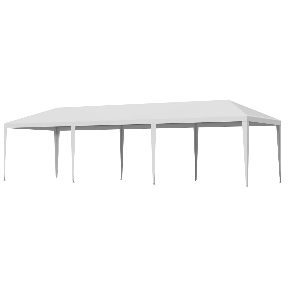 10'x30' White Outdoor Gazebo Canopy Tent with 8 Removable Walls P62338